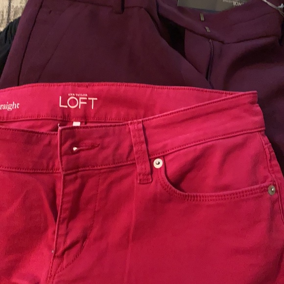Pink Curvy Straight Pant LOFT - Picture 7 of 9